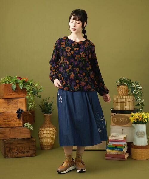 Jocomomola / ホコモモラ カットソー | Calle de los Jardines フラワージャカードカットソー | 詳細11