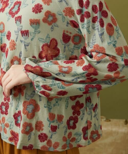 Jocomomola / ホコモモラ カットソー | Calle de los Jardines フラワージャカードカットソー | 詳細5