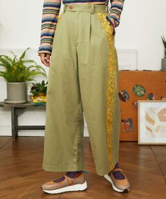 Jocomomola / ホコモモラ その他パンツ | Encaje de Animal フラワーレースワイドパンツ