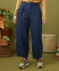 Jocomomola / ホコモモラ ショート・ハーフ・半端丈パンツ | Reflejo 配色デニムパンツ