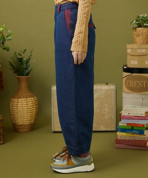 Jocomomola / ホコモモラ ショート・ハーフ・半端丈パンツ | Reflejo 配色デニムパンツ | 詳細1