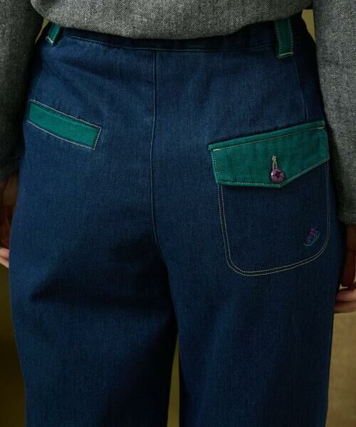 Jocomomola / ホコモモラ ショート・ハーフ・半端丈パンツ | Reflejo 配色デニムパンツ | 詳細17