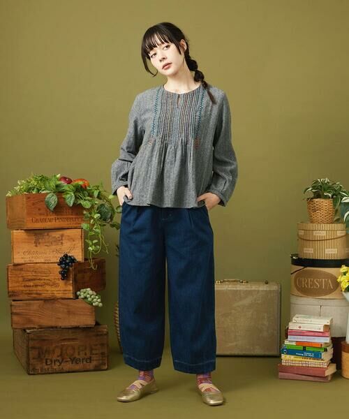 Jocomomola / ホコモモラ ショート・ハーフ・半端丈パンツ | Reflejo 配色デニムパンツ | 詳細21