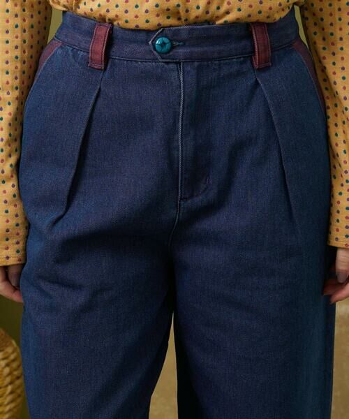 Jocomomola / ホコモモラ ショート・ハーフ・半端丈パンツ | Reflejo 配色デニムパンツ | 詳細3