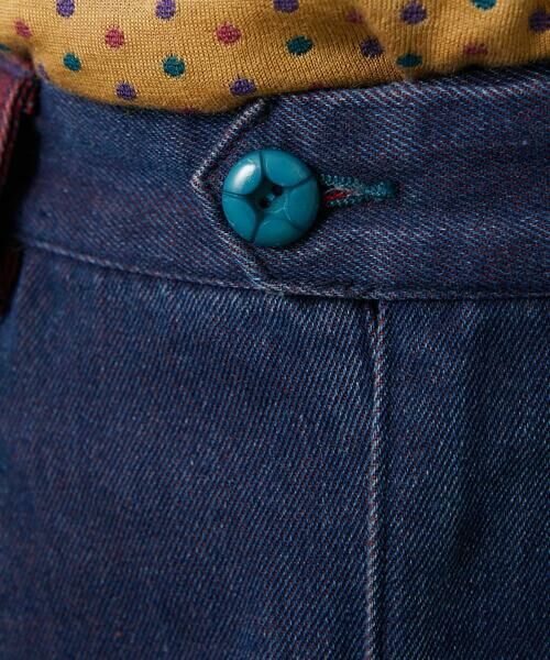 Jocomomola / ホコモモラ ショート・ハーフ・半端丈パンツ | Reflejo 配色デニムパンツ | 詳細4