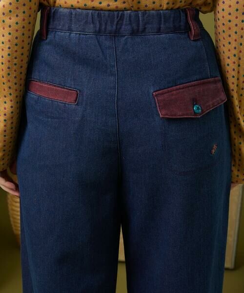 Jocomomola / ホコモモラ ショート・ハーフ・半端丈パンツ | Reflejo 配色デニムパンツ | 詳細7