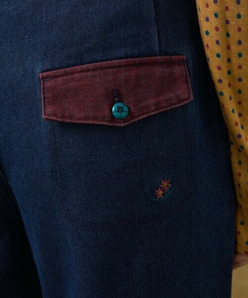 Jocomomola / ホコモモラ ショート・ハーフ・半端丈パンツ | Reflejo 配色デニムパンツ | 詳細8