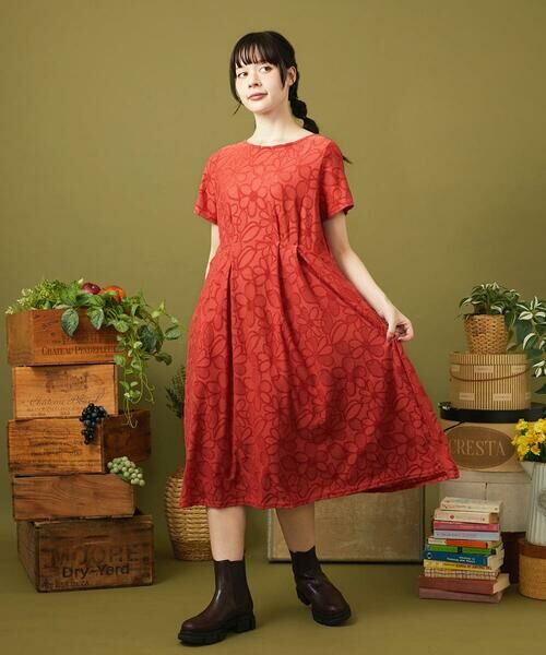 Jocomomola / ホコモモラ ロング・マキシ丈ワンピース | Camino de flores フラワージャカードワンピース | 詳細13