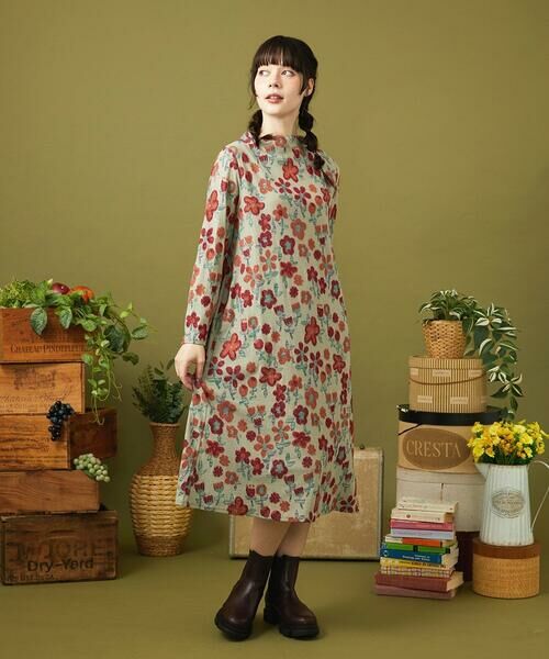 Jocomomola / ホコモモラ ロング・マキシ丈ワンピース | Calle de los Jardines フラワージャカードワンピース | 詳細11