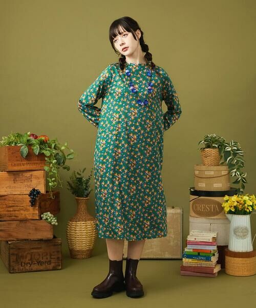 Jocomomola / ホコモモラ ロング・マキシ丈ワンピース | Petalo フラワープリントワンピース | 詳細9