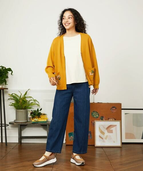 Jocomomola / ホコモモラ カーディガン・ボレロ | Flor Alta フラワー刺繍ジップカーディガン | 詳細9