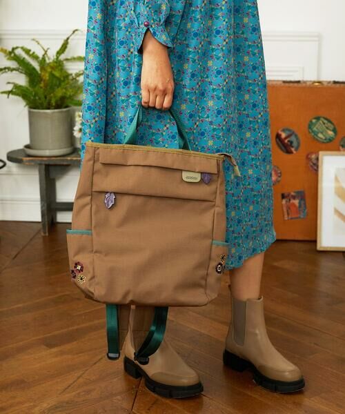 Jocomomola / ホコモモラ リュック・バックパック | 【2WAY】フラワー刺繍トートリュック | 詳細9