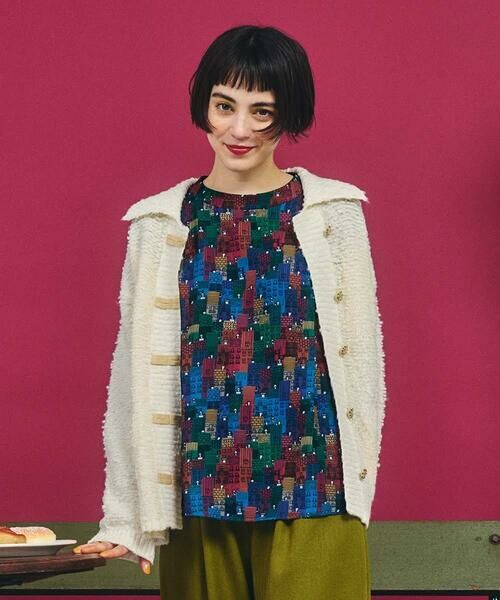 Jocomomola / ホコモモラ シャツ・ブラウス | Calle Mayor ハウスプリントブラウス | 詳細11