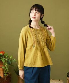 Jocomomola / ホコモモラ シャツ・ブラウス | Cama de flores コットンヘリンボーンブラウス