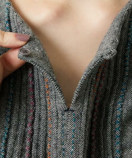 Jocomomola / ホコモモラ シャツ・ブラウス | Cama de flores コットンヘリンボーンブラウス | 詳細10