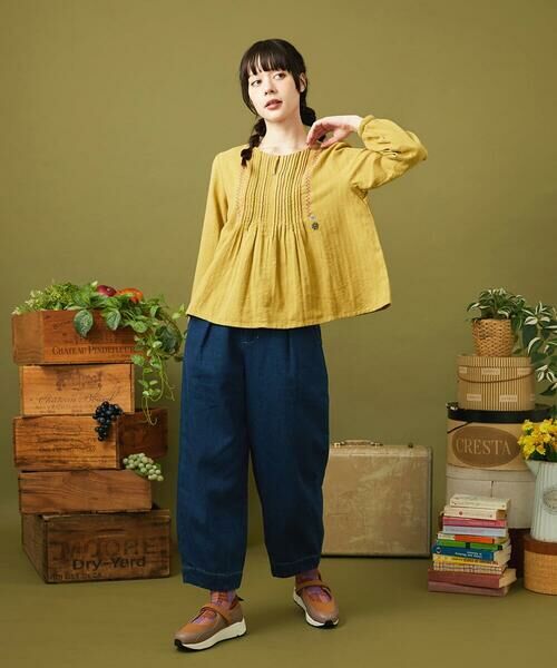 Jocomomola / ホコモモラ シャツ・ブラウス | Cama de flores コットンヘリンボーンブラウス | 詳細6