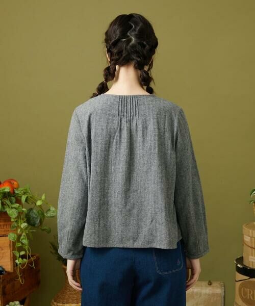 Jocomomola / ホコモモラ シャツ・ブラウス | Cama de flores コットンヘリンボーンブラウス | 詳細8