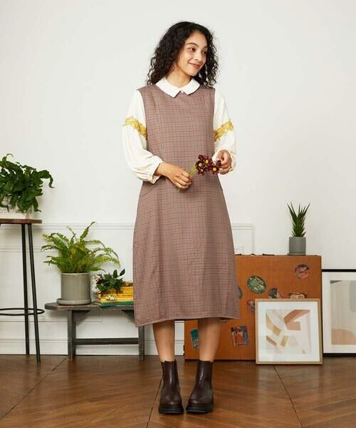 Jocomomola / ホコモモラ ロング・マキシ丈ワンピース | T/Rドビー ジャンパースカート | 詳細10