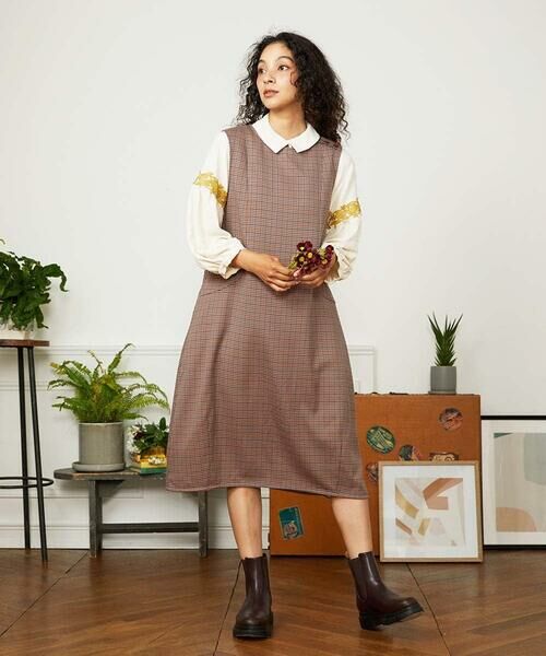 Jocomomola / ホコモモラ ロング・マキシ丈ワンピース | T/Rドビー ジャンパースカート | 詳細11