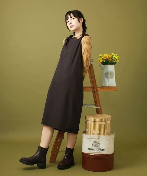 Jocomomola / ホコモモラ ロング・マキシ丈ワンピース | T/Rドビー ジャンパースカート | 詳細15