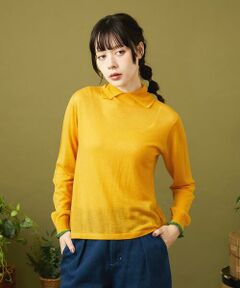 Jocomomola / ホコモモラ ニット・セーター | Suave 襟付きニットプルオーバー