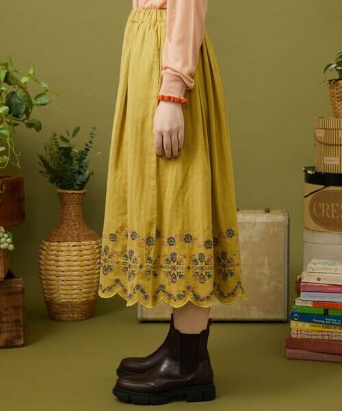 Jocomomola / ホコモモラ ロング・マキシ丈スカート | Cama de flores コットンヘリンボーンフレアスカート | 詳細1