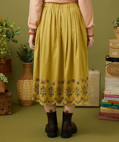 Jocomomola / ホコモモラ ロング・マキシ丈スカート | Cama de flores コットンヘリンボーンフレアスカート | 詳細2