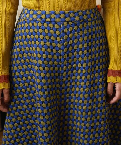 Jocomomola / ホコモモラ ミニ・ひざ丈スカート | Charco ドットジャカードフレアスカート | 詳細2
