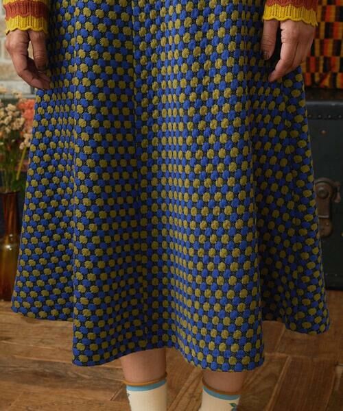 Jocomomola / ホコモモラ ミニ・ひざ丈スカート | Charco ドットジャカードフレアスカート | 詳細4