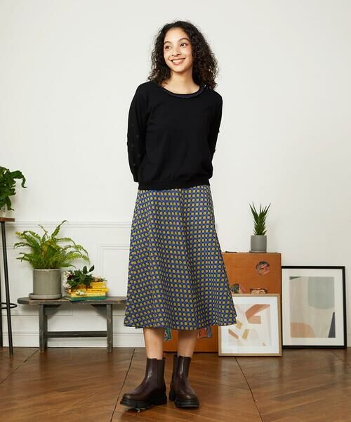 Jocomomola / ホコモモラ ミニ・ひざ丈スカート | Charco ドットジャカードフレアスカート | 詳細8