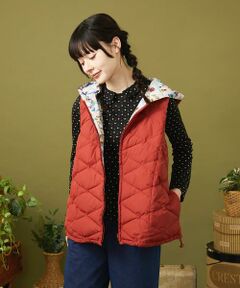 Jocomomola / ホコモモラ ダウンジャケット・ベスト | 【2WAY】リバーシブルアニマルプリントダウンベスト