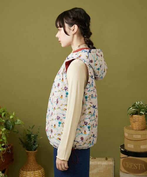Jocomomola / ホコモモラ ダウンジャケット・ベスト | 【2WAY】リバーシブルアニマルプリントダウンベスト | 詳細11