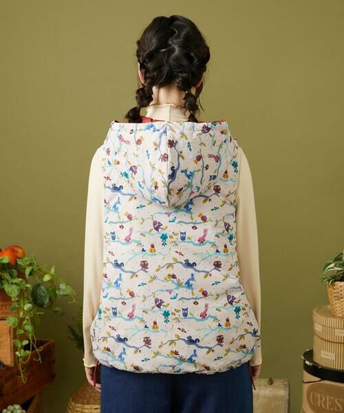 Jocomomola / ホコモモラ ダウンジャケット・ベスト | 【2WAY】リバーシブルアニマルプリントダウンベスト | 詳細12