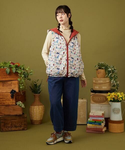 Jocomomola / ホコモモラ ダウンジャケット・ベスト | 【2WAY】リバーシブルアニマルプリントダウンベスト | 詳細17