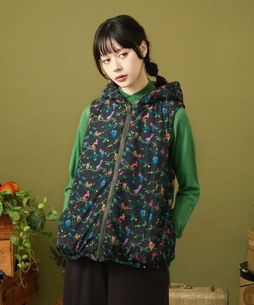 Jocomomola / ホコモモラ ダウンジャケット・ベスト | 【2WAY】リバーシブルアニマルプリントダウンベスト | 詳細22