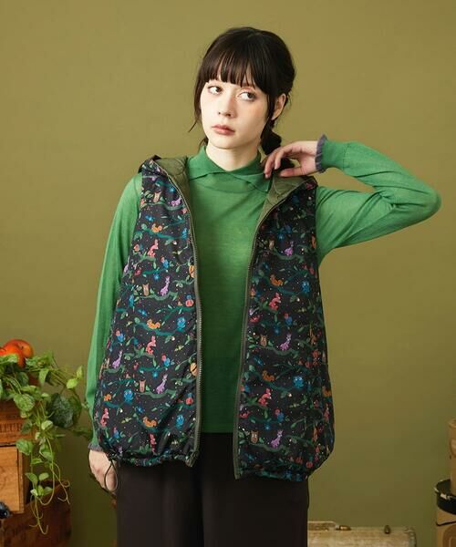 Jocomomola / ホコモモラ ダウンジャケット・ベスト | 【2WAY】リバーシブルアニマルプリントダウンベスト | 詳細23