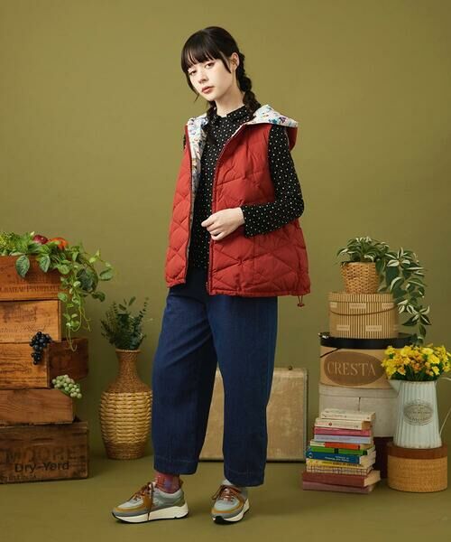 Jocomomola / ホコモモラ ダウンジャケット・ベスト | 【2WAY】リバーシブルアニマルプリントダウンベスト | 詳細8