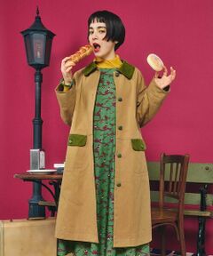 Jocomomola / ホコモモラ ステンカラーコート | コットンツイルステンカラーコート