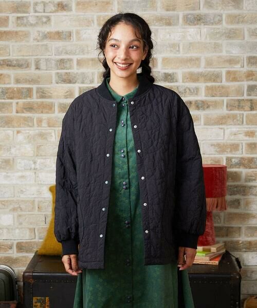 Jocomomola/ホコモモラ Esponjoso キルティングブルゾン ブラック M Jocomomola/ホコモモラ Esponjoso キルティングブルゾン ブラック M