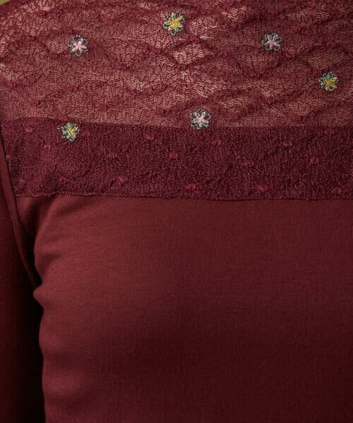 Jocomomola / ホコモモラ カットソー | レーヨンベアフライス レース切り替えカットソー | 詳細11