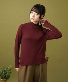 Jocomomola / ホコモモラ カットソー | レーヨンベアフライス フラワーモチーフハイネックカットソー