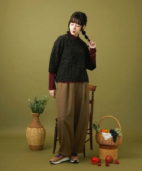 Jocomomola / ホコモモラ カットソー | レーヨンベアフライス フラワーモチーフハイネックカットソー | 詳細12