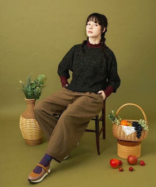 Jocomomola / ホコモモラ カットソー | レーヨンベアフライス フラワーモチーフハイネックカットソー | 詳細13