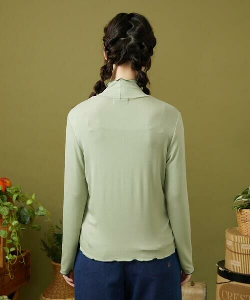 Jocomomola / ホコモモラ カットソー | レーヨンベアフライス フラワーモチーフハイネックカットソー | 詳細2