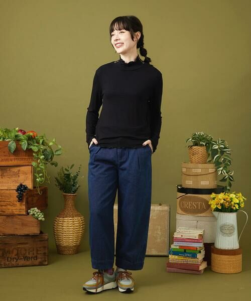 Jocomomola / ホコモモラ カットソー | レーヨンベアフライス フラワーモチーフハイネックカットソー | 詳細22