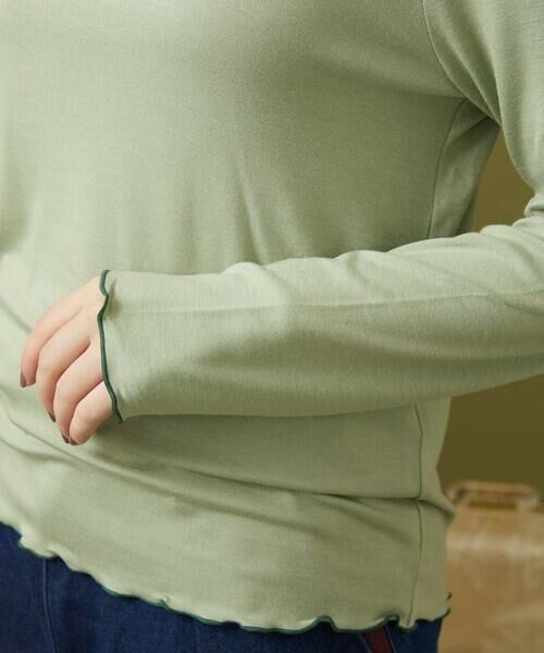 Jocomomola / ホコモモラ カットソー | レーヨンベアフライス フラワーモチーフハイネックカットソー | 詳細5