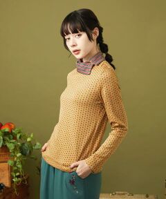 Jocomomola / ホコモモラ カットソー | 接結ドットタートルネックカットソー