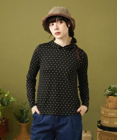 Jocomomola / ホコモモラ カットソー | 接結ドットラウンドネックカットソー