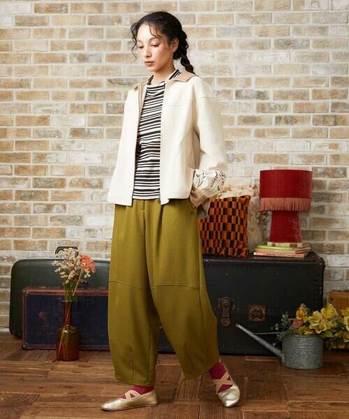 Jocomomola / ホコモモラ その他パンツ | ウールライクヘリンボーンパンツ | 詳細10