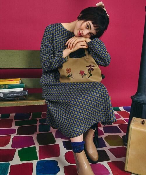 Jocomomola / ホコモモラ ロング・マキシ丈ワンピース | Charco ドットジャカードワンピース | 詳細15